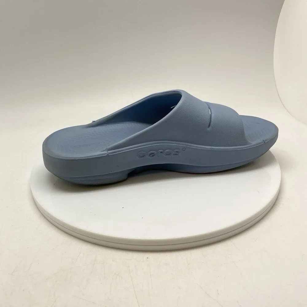 Oofos OOahh Sport Sandals Mens 8 Womens 10‎ Blue Open Slip On Recovery Rubber